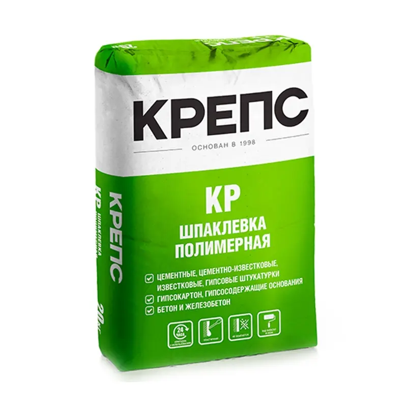 Шпаклевка полимерная Крепс КР, для сухих помещений, 20 кг
